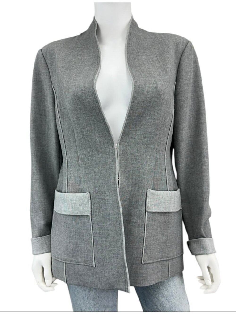 Iris Setlakwe Gray Dress Jacket Size 14 H0833